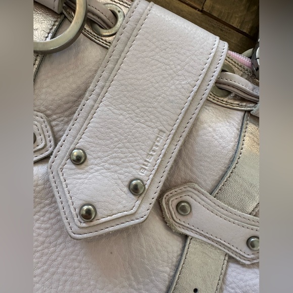 Gustto Large Light Pink Leather Bag Made in Spain - Picture 3 of 7